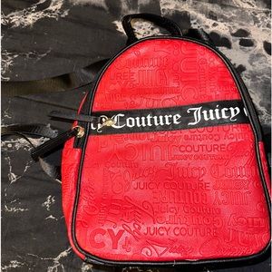 Juicy Couture Red Leather Mini Backpack